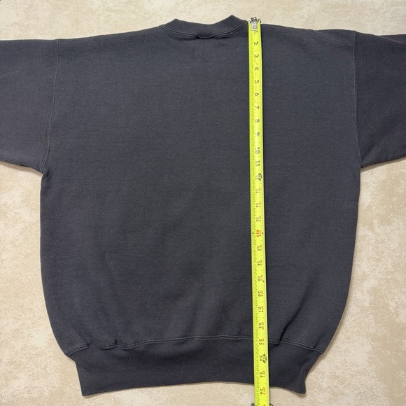 Vintage Blank Hanes Premium Weight Sweatshirt Black Mens L USA Faded - Picture 4 of 4